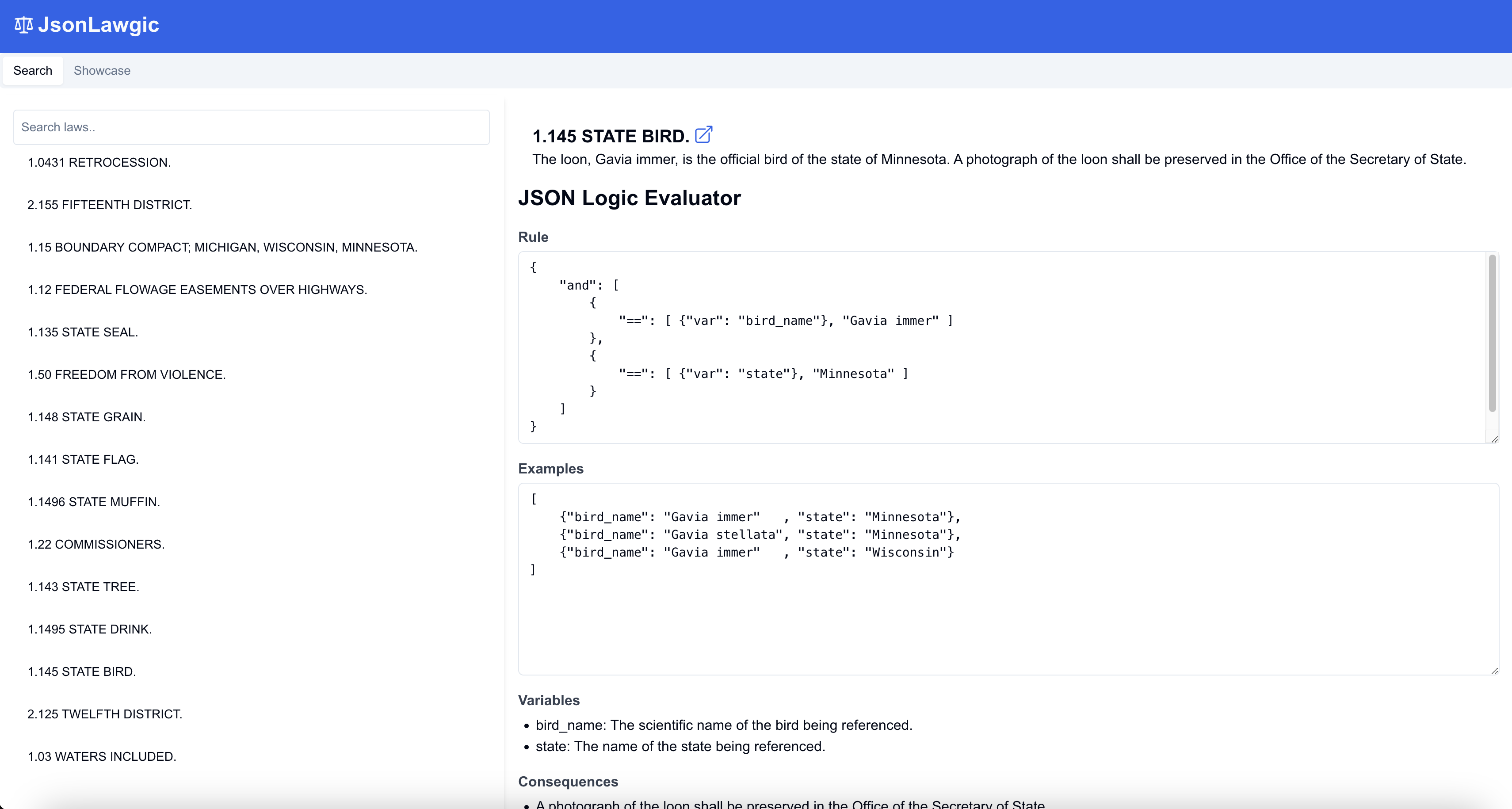 Json-Lawgic Demo