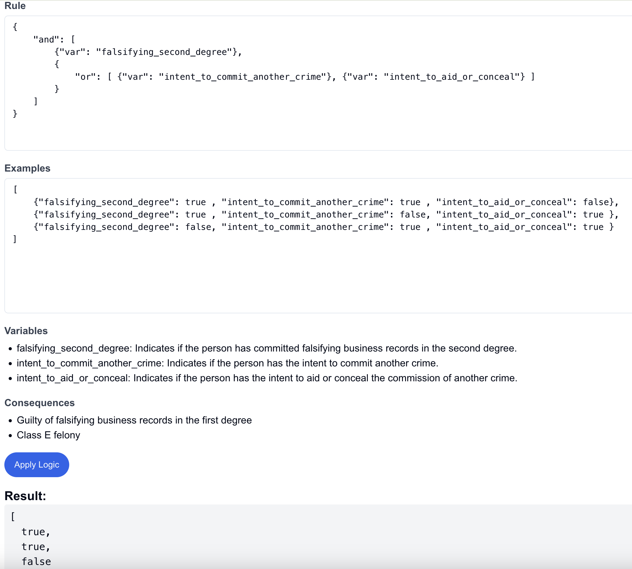 Json Lawgic Rule Run Against Examples